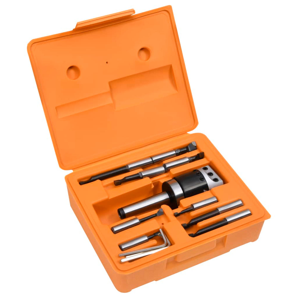vidaXL Kit d'outils d'alésage 15 pcs Tête d'alésage 50 mm MT3-F1-12