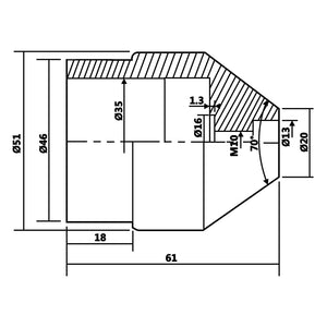 Zentrierspitze MT2 20 bis 51 mm