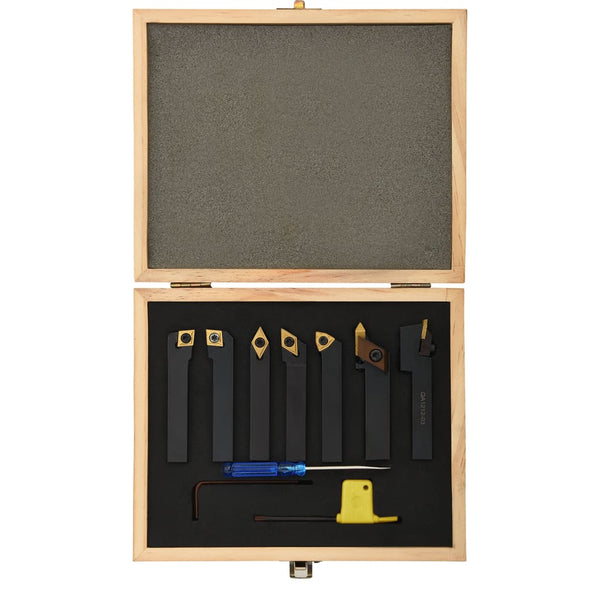 12-tlg. Drehmeißel-Set mit Wendeplatten 12x12 mm 80 mm