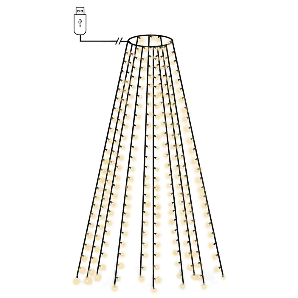 Weihnachtsbaum Lichterkette Netz 250 LEDs 250cm