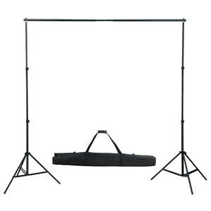 Fotostudio-Set mit Hintergrund, Leuchten und Schirmen