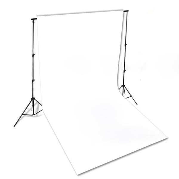 Fotostudio-Set mit Hintergrund, Leuchten und Schirmen