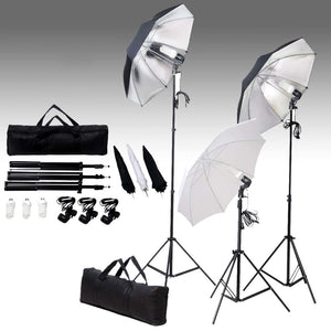 Fotostudio-Set mit Lampen-Set und Hintergrund