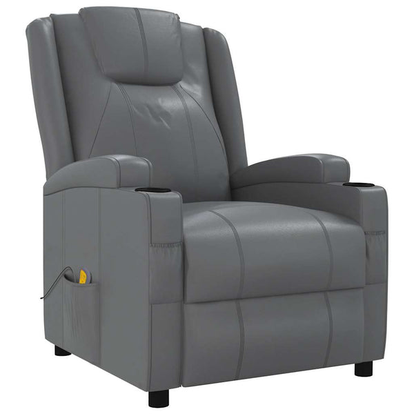 Massagesessel Anthrazit Kunstleder Relaxsessel