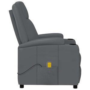 Massagesessel Anthrazit Kunstleder Relaxsessel