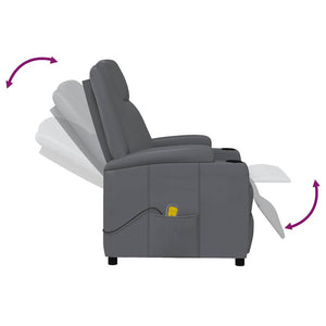Massagesessel Anthrazit Kunstleder Relaxsessel