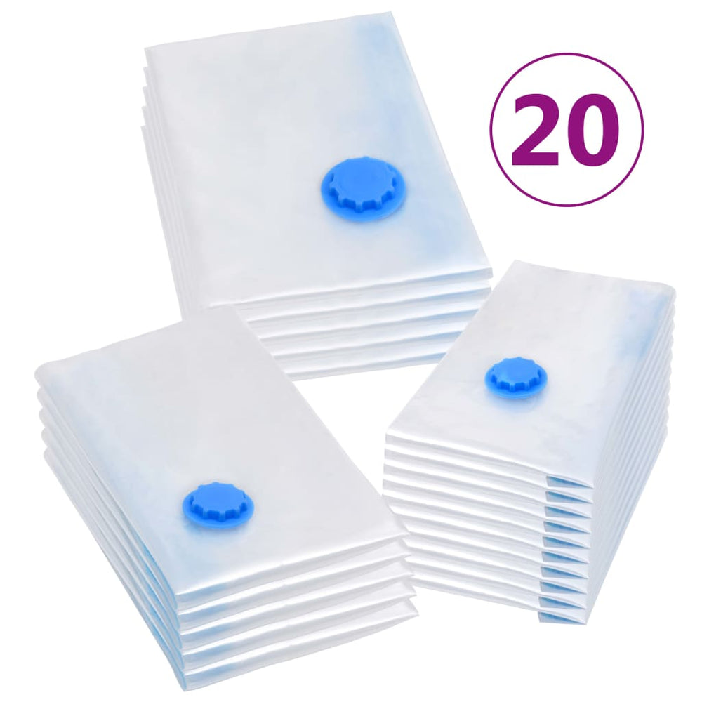 vidaXL Sacs de rangement sous vide 3 tailles 20 pcs