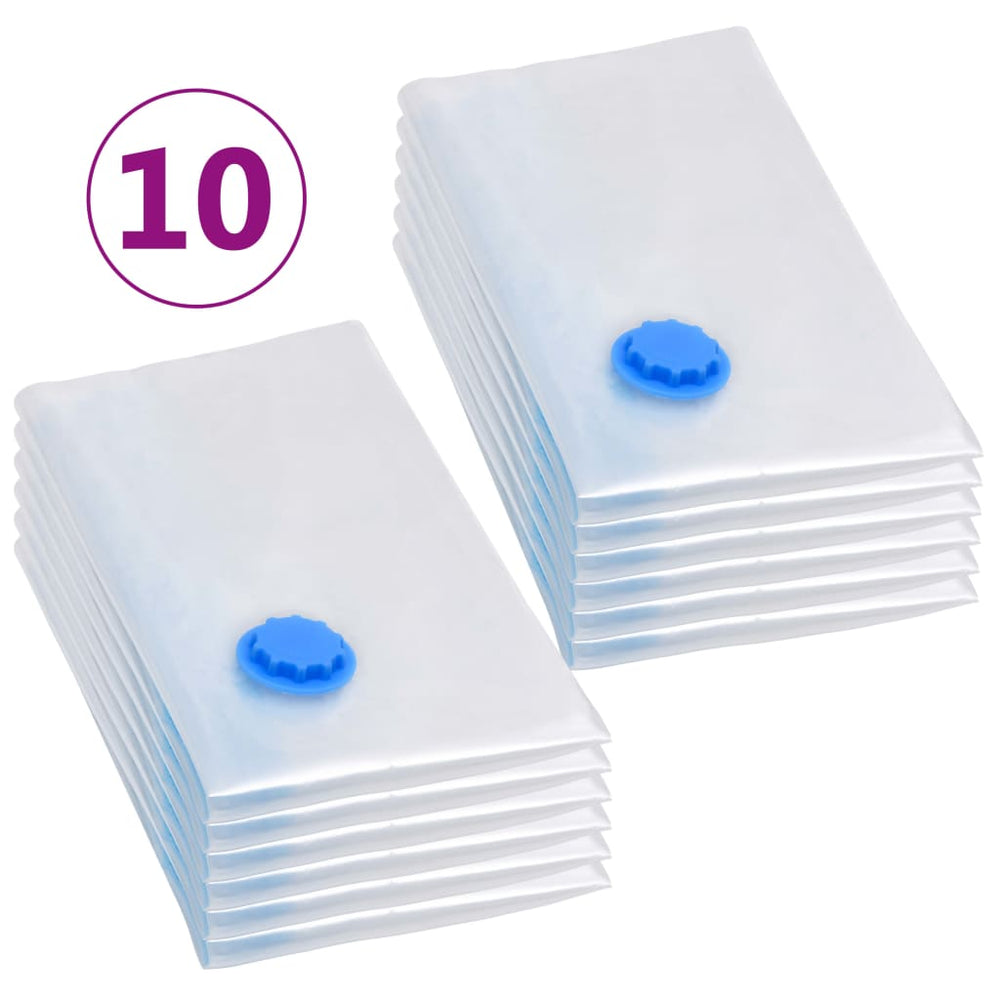 vidaXL Sacs de rangement sous vide 80x60 cm 10 pcs