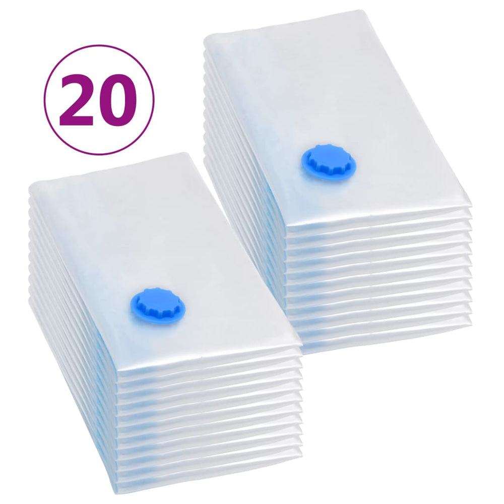 vidaXL Sachets de rangement sous vide 80x60 cm 20 pcs