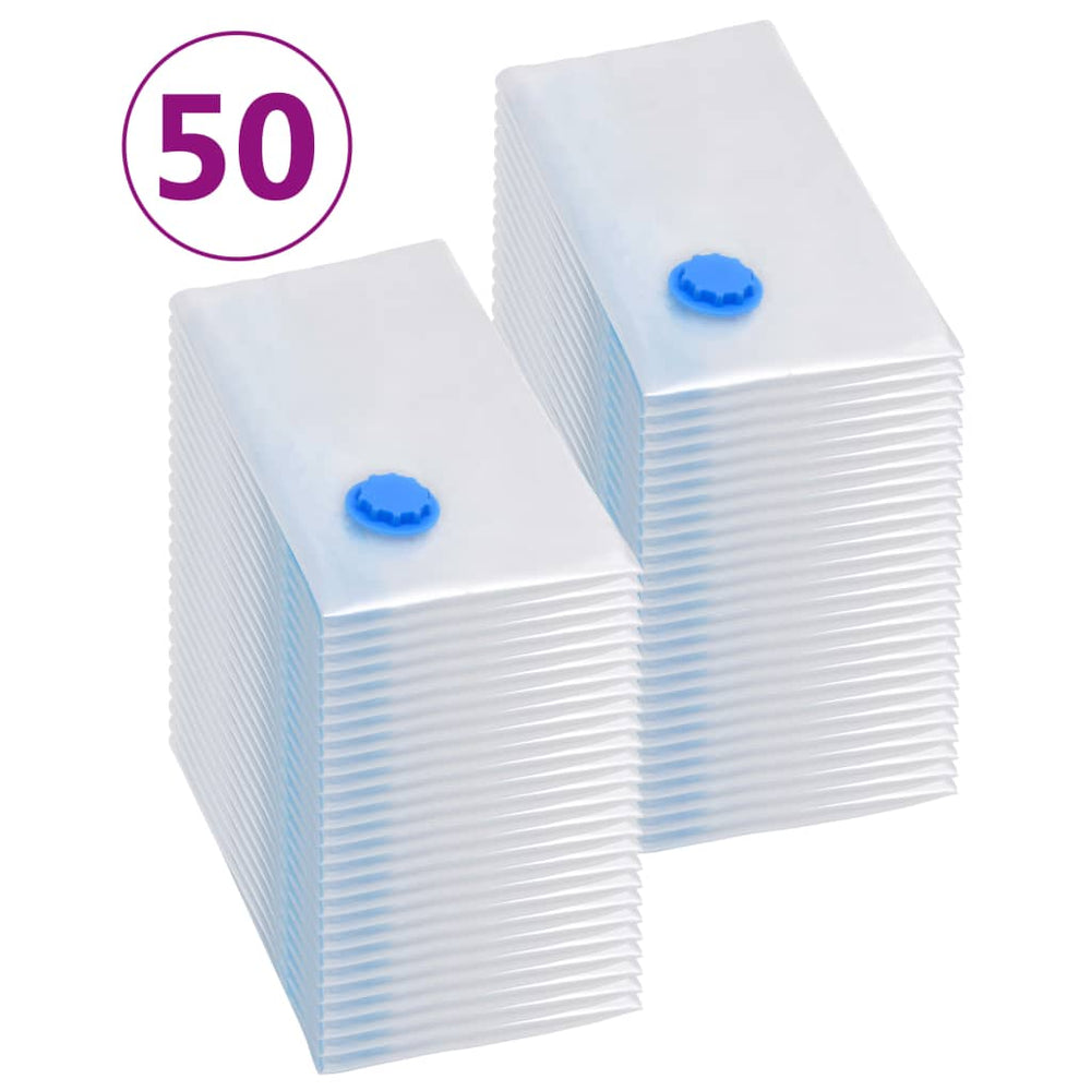 vidaXL Sacs de rangement sous vide 80x60 cm 50 pcs