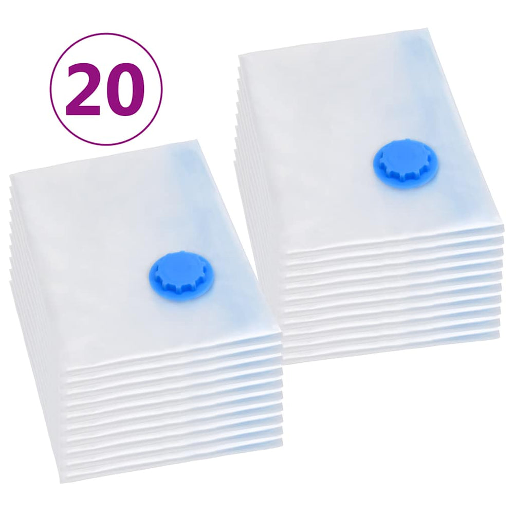 vidaXL Sacs de rangement sous vide 120x70 cm 20 pcs