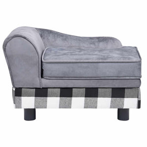 Hundesofa Grau 57x34x36 cm Plüsch
