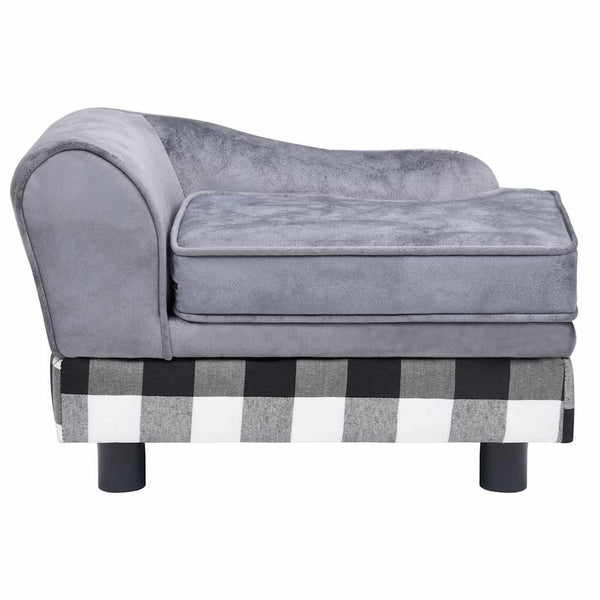 Hundesofa Grau 57x34x36 cm Plüsch