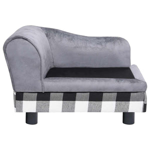 Hundesofa Grau 57x34x36 cm Plüsch