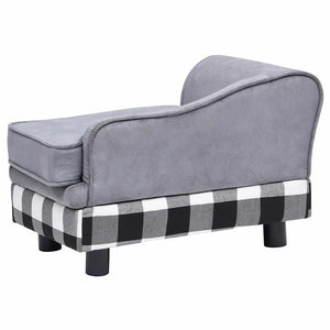 Hundesofa Grau 57x34x36 cm Plüsch
