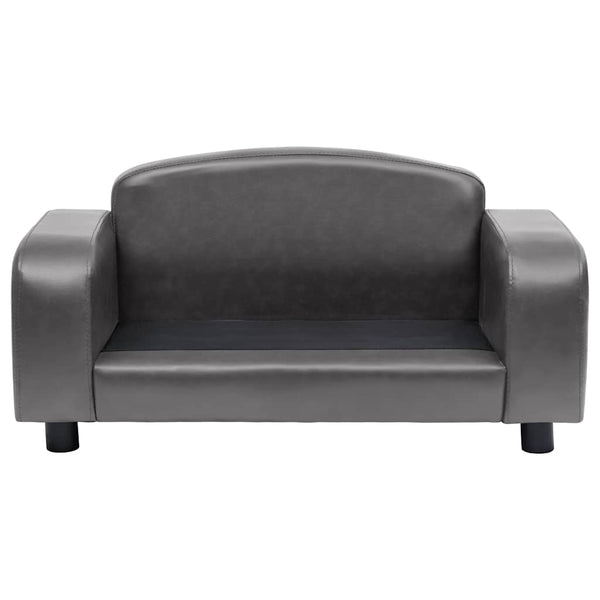 Hundesofa Grau 80x50x40 cm Kunstleder