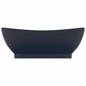 Luxus-Waschbecken Überlauf Matt Dunkelblau 58,5x39cm Keramik
