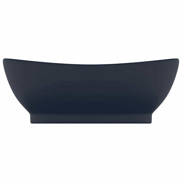 Luxus-Waschbecken Überlauf Matt Dunkelblau 58,5x39cm Keramik