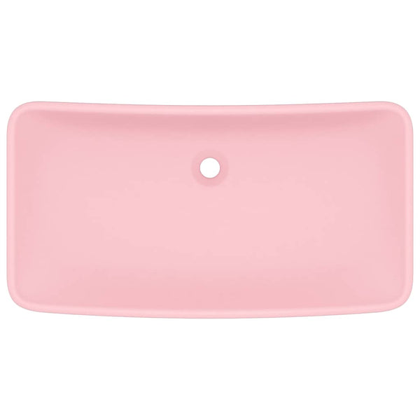 Luxus-Waschbecken Rechteckig Matt Rosa 71x38 cm Keramik
