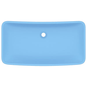 Luxus-Waschbecken Rechteckig Matt Hellblau 71x38 cm Keramik