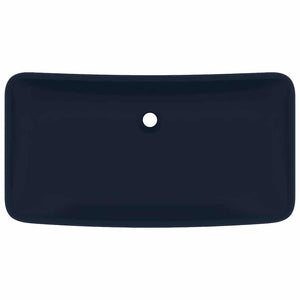 Luxus-Waschbecken Rechteckig Matt Dunkelblau 71x38 cm Keramik