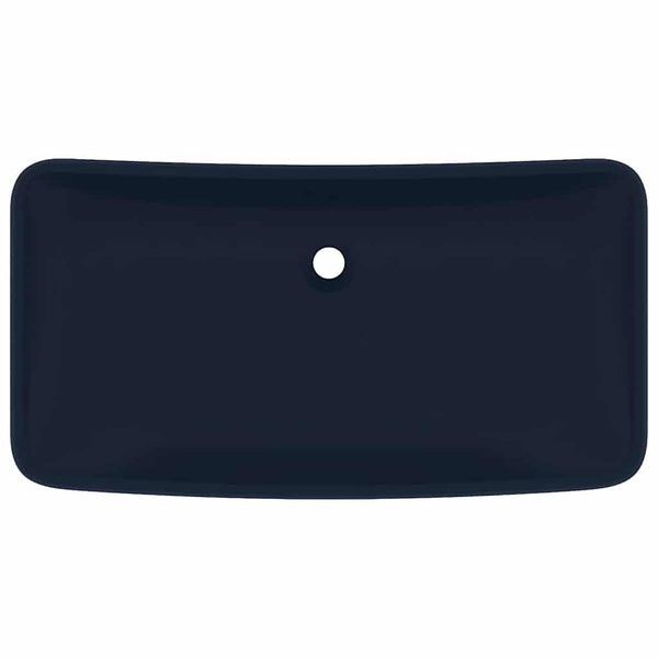 Luxus-Waschbecken Rechteckig Matt Dunkelblau 71x38 cm Keramik