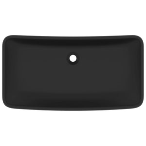 Luxus-Waschbecken Rechteckig Matt Schwarz 71x38 cm Keramik