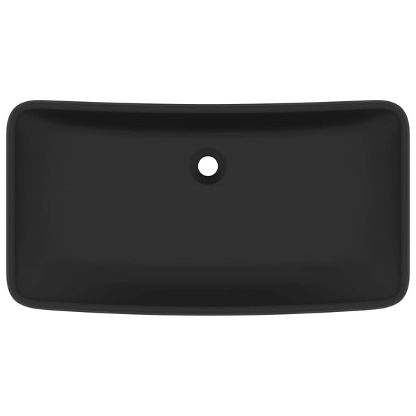 Luxus-Waschbecken Rechteckig Matt Schwarz 71x38 cm Keramik