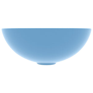 Waschbecken Keramik Hellblau Rund