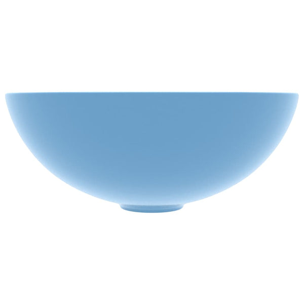 Waschbecken Keramik Hellblau Rund