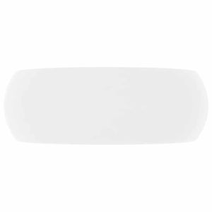 Luxuriöses Waschbecken Rund Matt Weiß 40x15 cm Keramik