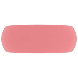 Luxuriöses Waschbecken Rund Matt Rosa 40x15 cm Keramik