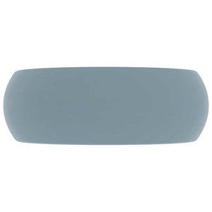 Luxuriöses Waschbecken Rund Matt Hellblau 40x15 cm Keramik