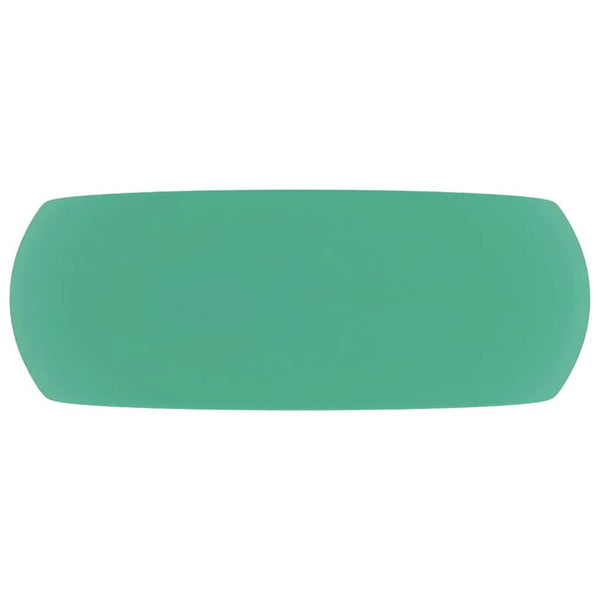 Luxuriöses Waschbecken Rund Matt Hellgrün 40x15 cm Keramik