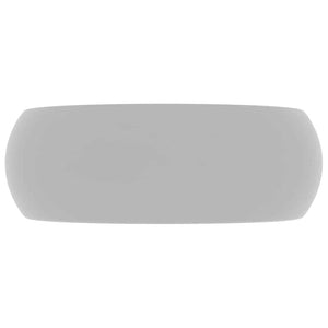 Luxuriöses Waschbecken Rund Matt Hellgrau 40x15 cm Keramik