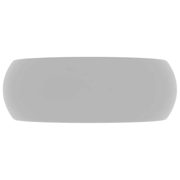 Luxuriöses Waschbecken Rund Matt Hellgrau 40x15 cm Keramik