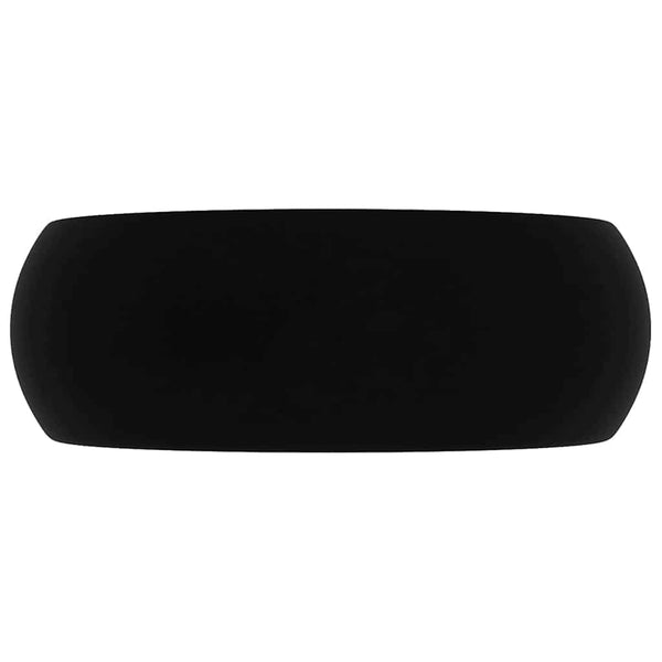 Luxuriöses Waschbecken Rund Matt Schwarz 40x15 cm Keramik