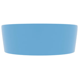 Luxus-Waschbecken mit Überlauf Matt Hellblau 36x13 cm Keramik