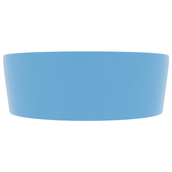 Luxus-Waschbecken mit Überlauf Matt Hellblau 36x13 cm Keramik