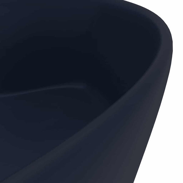 Luxus-Waschbecken mit Überlauf Matt Dunkelblau 36x13 cm Keramik