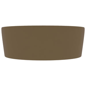 Luxus-Waschbecken mit Überlauf Matt Creme 36x13 cm Keramik