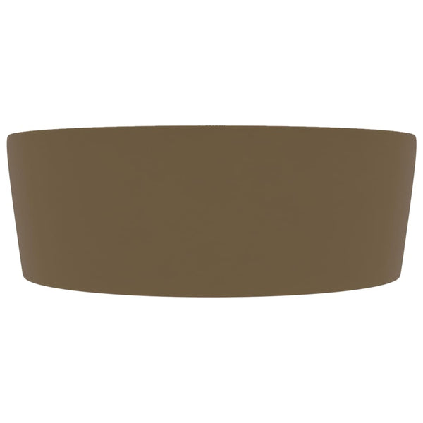 Luxus-Waschbecken mit Überlauf Matt Creme 36x13 cm Keramik