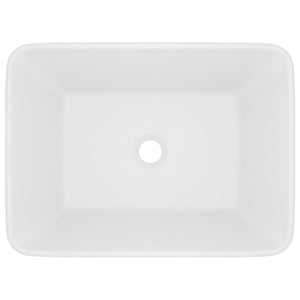 Luxus-Waschbecken Matt Weiß 41x30x12 cm Keramik