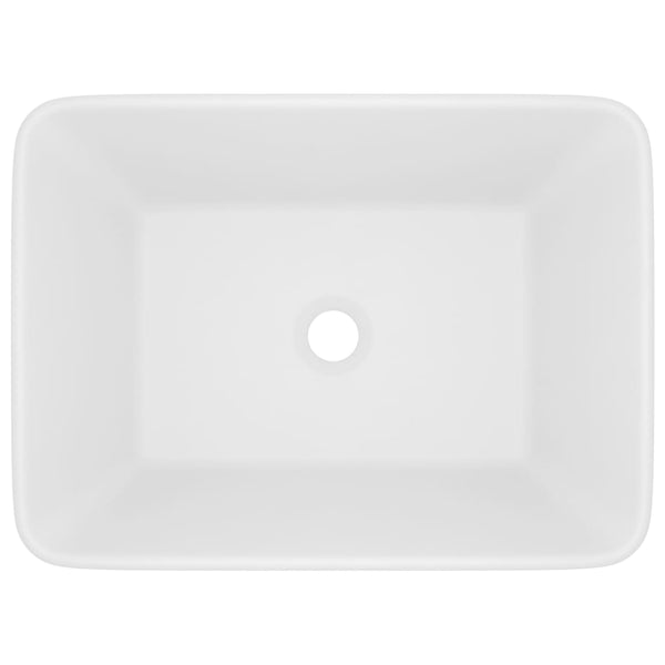 Luxus-Waschbecken Matt Weiß 41x30x12 cm Keramik