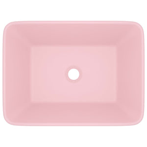 Luxus-Waschbecken Matt Rosa 41x30x12 cm Keramik