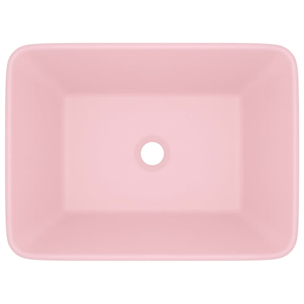 Luxus-Waschbecken Matt Rosa 41x30x12 cm Keramik