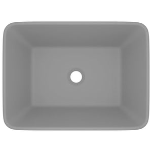 Luxus-Waschbecken Matt Hellgrau 41x30x12 cm Keramik