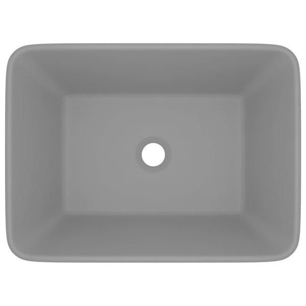 Luxus-Waschbecken Matt Hellgrau 41x30x12 cm Keramik
