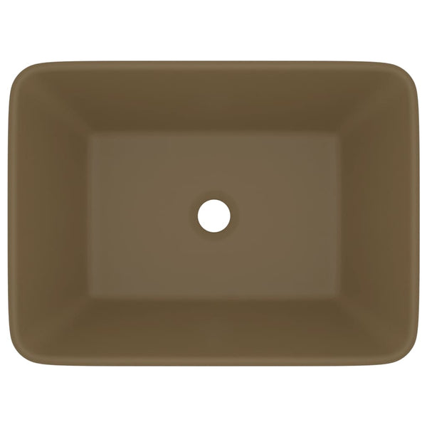 Luxus-Waschbecken Matt Creme 41x30x12 cm Keramik