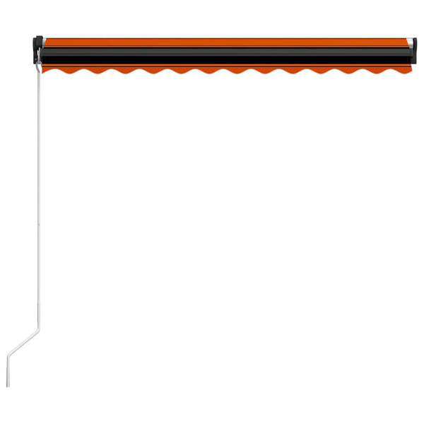 Einziehbare Markise Handbetrieben 300 x 250 cm Orange und Braun
